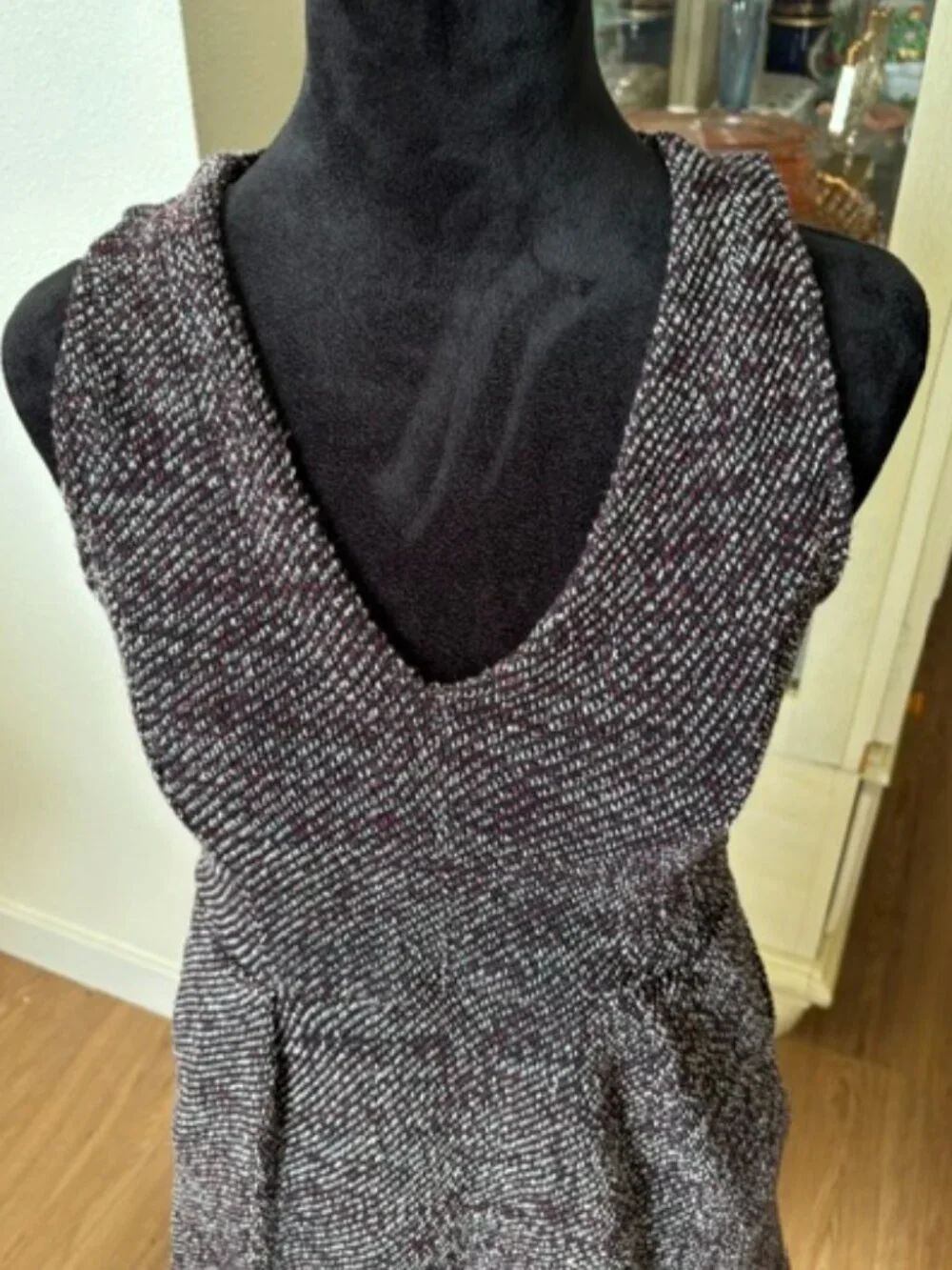 Madewell Terrace Tweed V Neck Sleeveless Dress Small